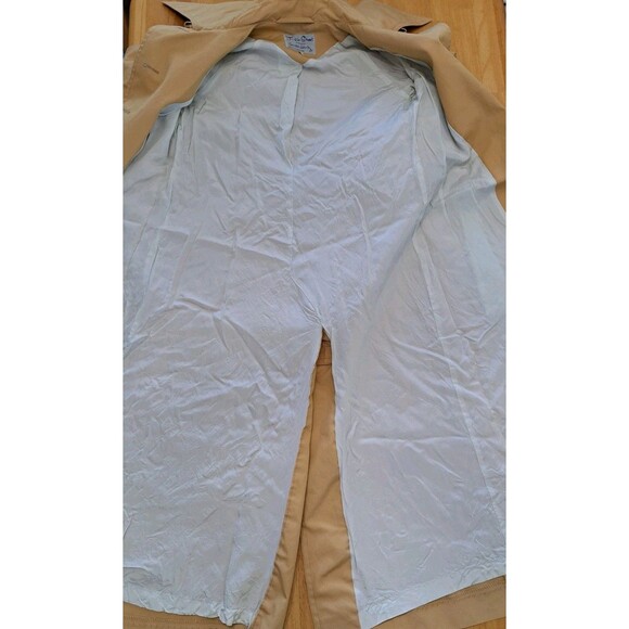 VTG Jackie Stuart Khaki Trench Coat Belted Pockets Size 9/10 Made in Yugoslavia - Picture 8 of 8